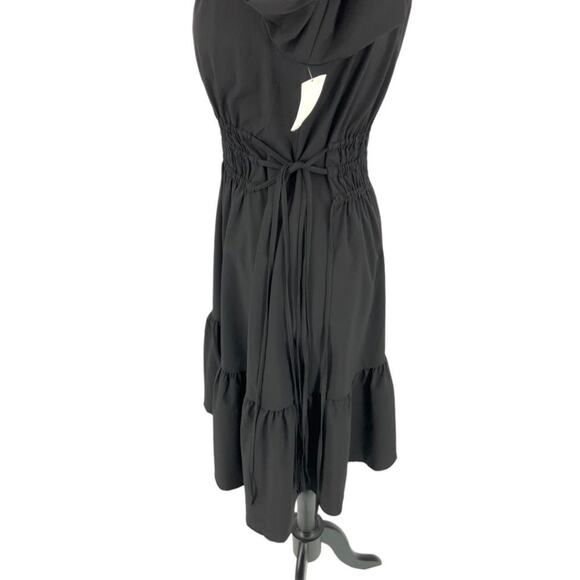 Calvin Klein Black Cinch Tie Fit and Flare Dress Size 2 NWOT $139 MSRP - Picture 6 of 10